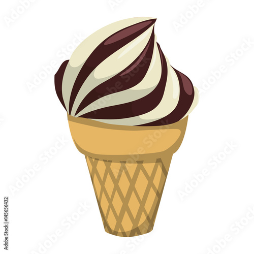 Delicious ice cream icon vector illustration graphic design