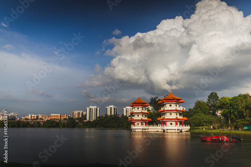 Twin Pagoda at the Chinese Garden