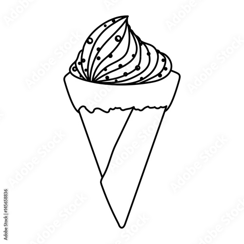Delicious ice cream icon vector illustration graphic design