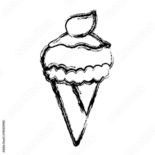 Delicious ice cream icon vector illustration graphic design