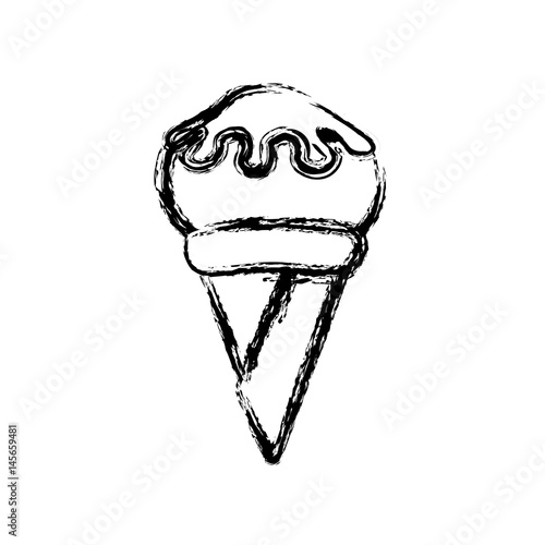 Delicious ice cream icon vector illustration graphic design