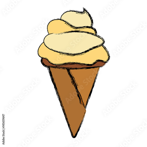 Delicious ice cream icon vector illustration graphic design