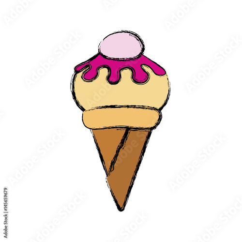 Delicious ice cream icon vector illustration graphic design