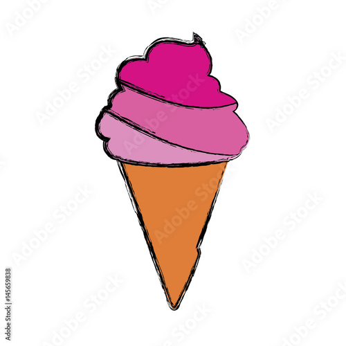Delicious ice cream icon vector illustration graphic design
