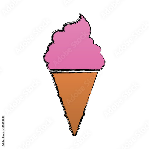 Delicious ice cream icon vector illustration graphic design