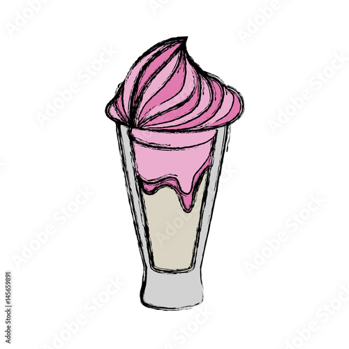Delicious ice cream icon vector illustration graphic design
