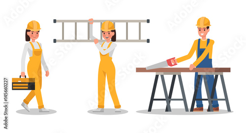 Construction Worker character vector design no9 photo