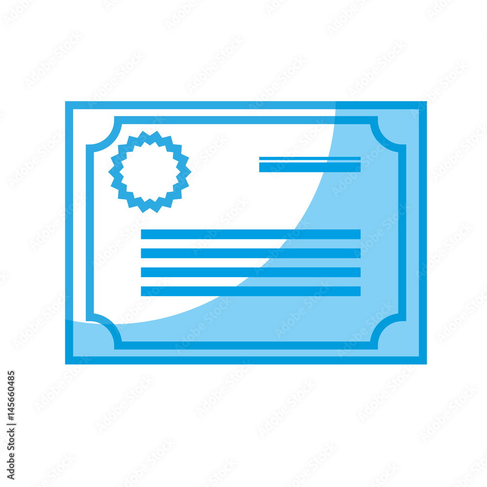 certificate icon over white background. vector illustration certificate icon over white background. vector illustration