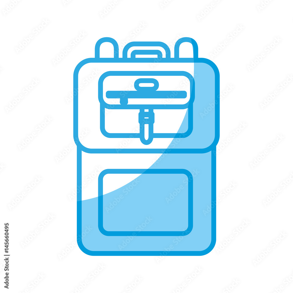 backpack icon over white background. back to school concept. vector illustration backpack icon over white background. back to school concept. vector illustration
