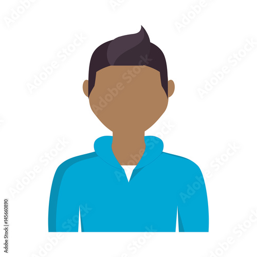 man avatar icon over white background. colorful design. vector illustration
