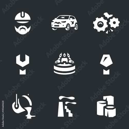 Vector Set of Scrap processing Icons.