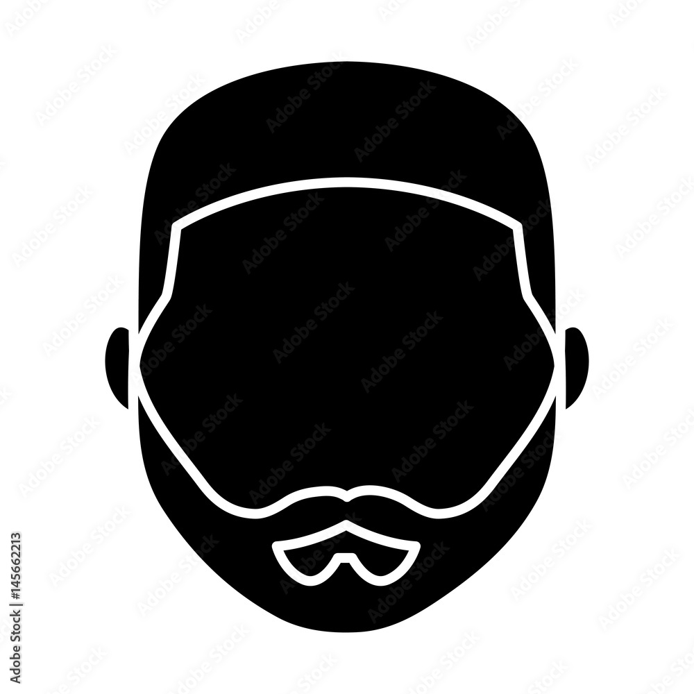 man face icon over white background. vector illustration man face icon over white background. vector illustration