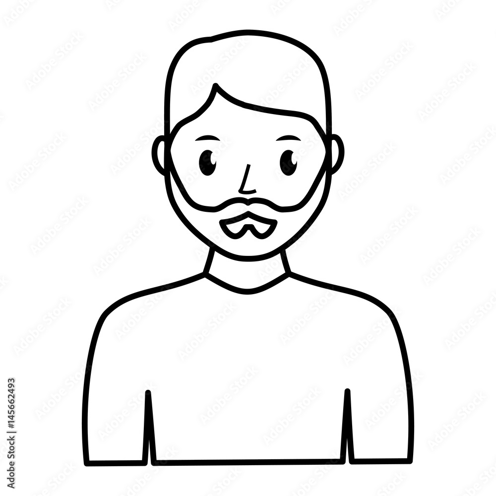 happy man cartoon icon over white background. vector illustration