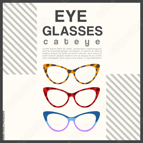 Eyeglasses Frame Type : Vector Illustration