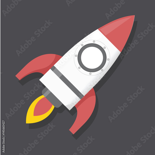Icon graphic rocket launch vector illustration