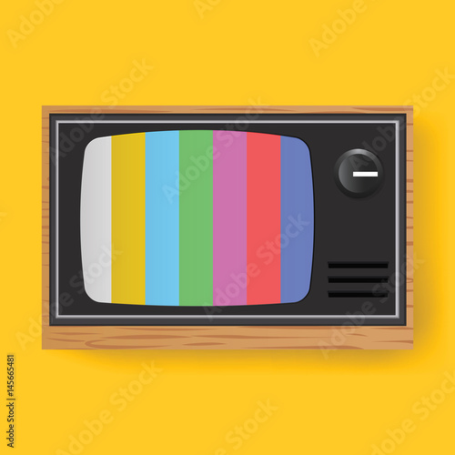 Retro Television TV Entertainment Media Icon Illustration Vector