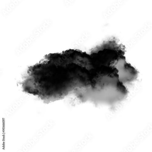 Cloud over white background