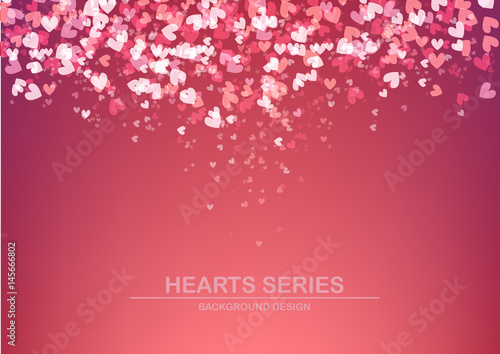 Vector illustration heart background design I