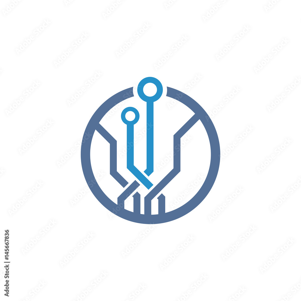 Circuit tech element. Electronics icon. Circuit tech element. Electronics icon.