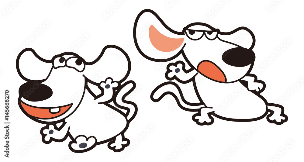 白い犬のキャラクター、雑種 白い犬のキャラクター、雑種