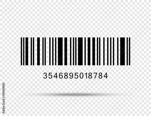 Realistic Barcode icon isolated