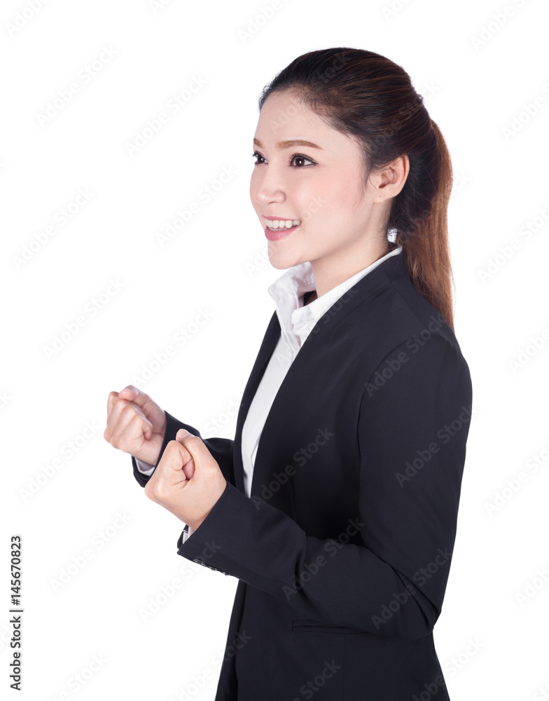 Success / winner business woman isolated on white Success / winner business woman isolated on white