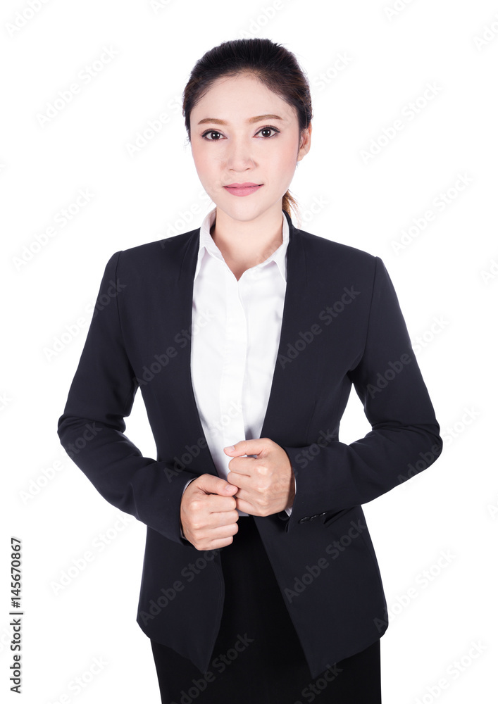 portrait business woman in suit isolated on white portrait business woman in suit isolated on white