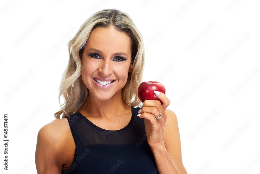 Woman eating apple Woman eating apple