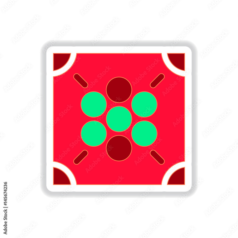 Vector illustration in paper sticker style Ludo board game Vector illustration in paper sticker style Ludo board game