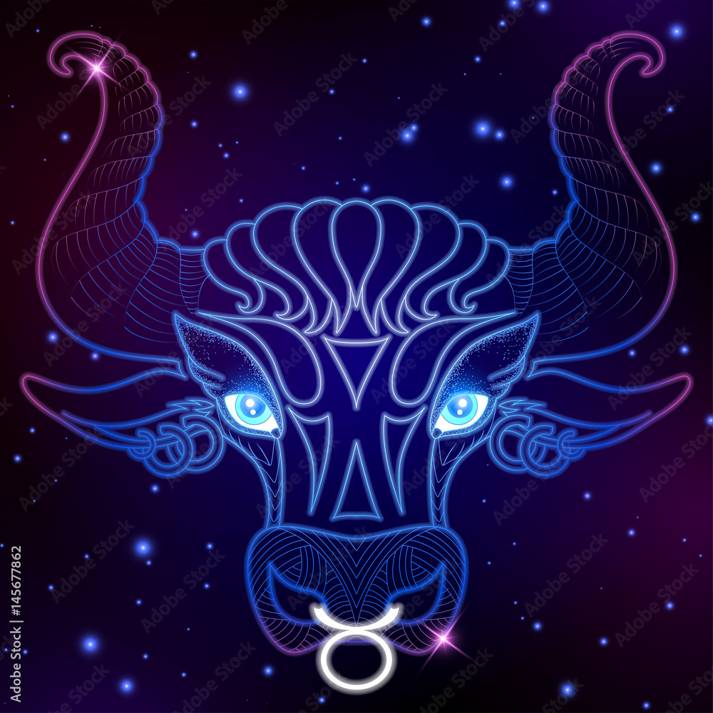 Taurus zodiac sign, horoscope symbol, vector illustration Taurus zodiac sign, horoscope symbol, vector illustration