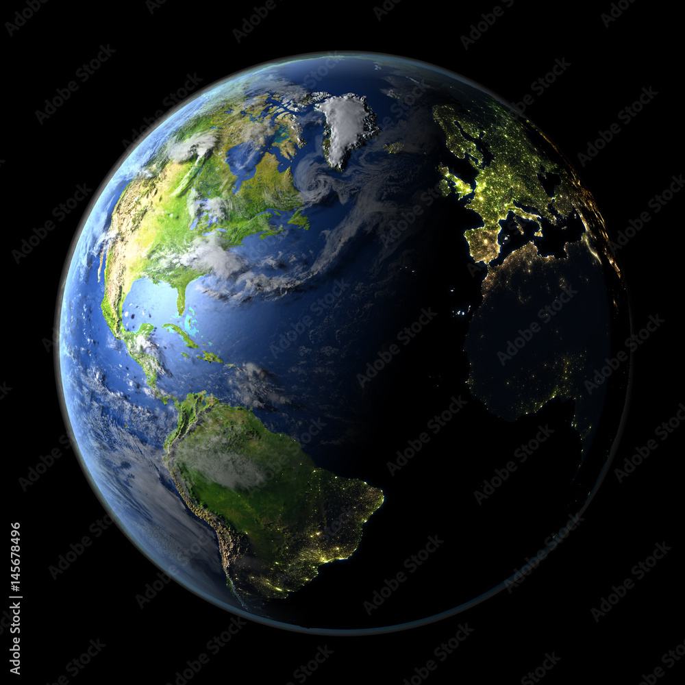 Fototapeta premium Northern Hemisphere from space