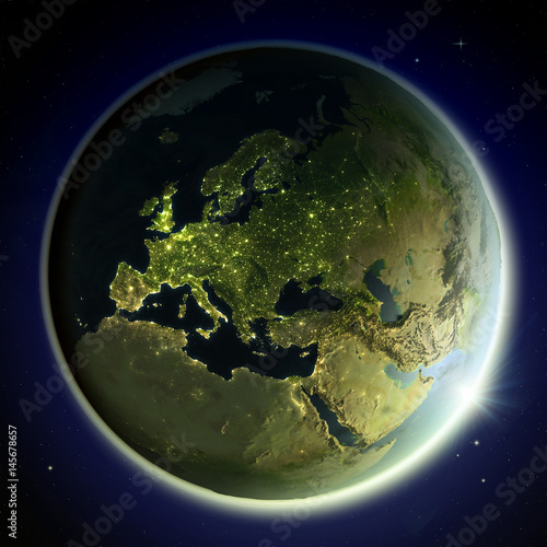 Fototapeta Naklejka Na Ścianę i Meble -  Europe from space