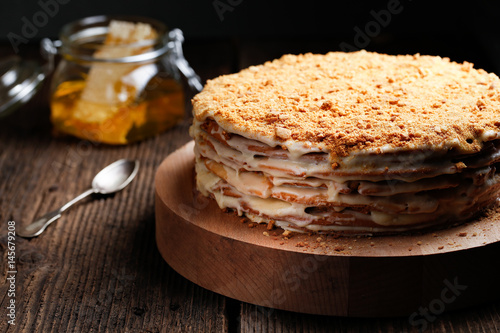 homemade honey cake according to the traditional recipe