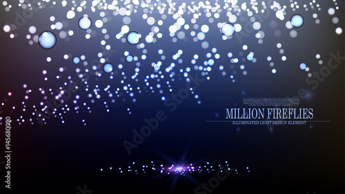 Vector abstract million fireflies background design II