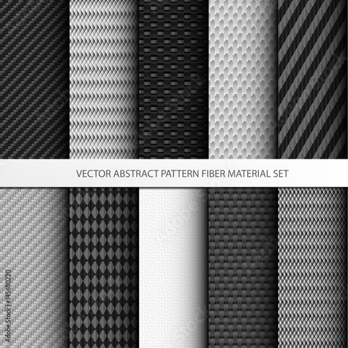 Vector abstract pattern fiber material set