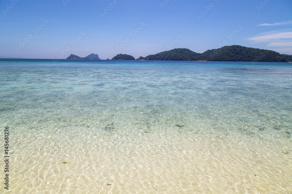 Beautiful beach and tropical sea. Lord Heaven Island or Lord Loughborough Island, Myanmar