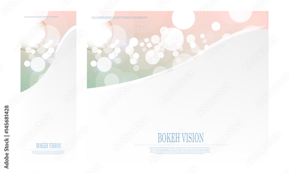 Vector abstract bokeh vision bright design template