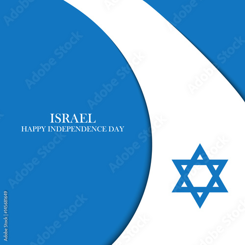 Israel Independence Day celebration card. Vector illustration.