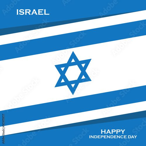 Israel Independence Day greeting card. Vector illustration.
