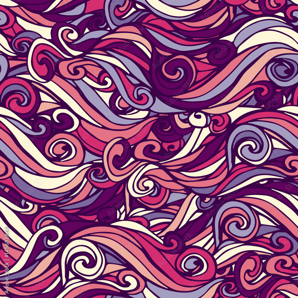 Abstract abstract hand-drawn pattern with waves Abstract abstract hand-drawn pattern with waves