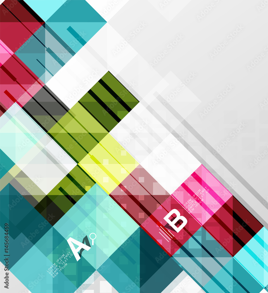 Modern geometrical abstract background, squares Modern geometrical abstract background, squares