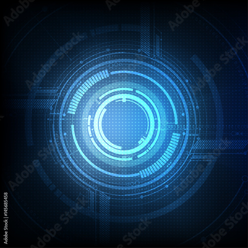 Abstract technological futuristic interface vector background