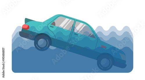 Car accident in water