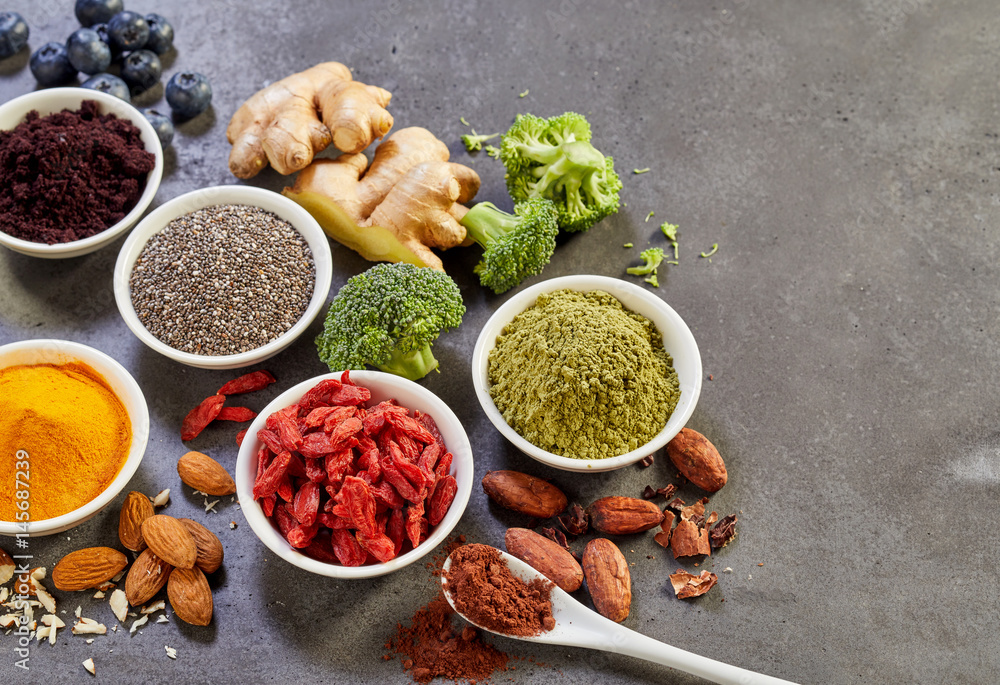 Various spices and vegetables