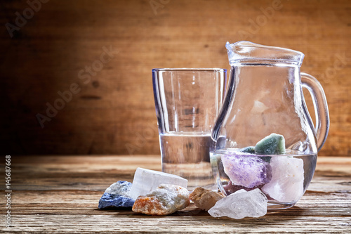 Healing stones in water photo