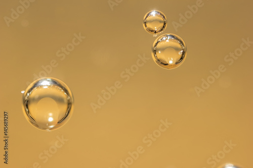 beautiful air bubbles in the drink. Close up