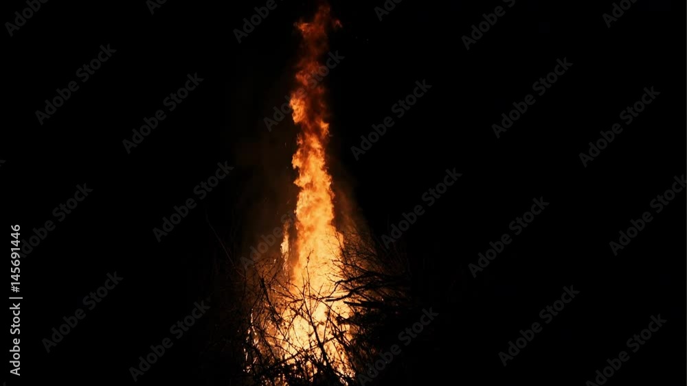Big fire flames on a black background Big fire flames on a black background