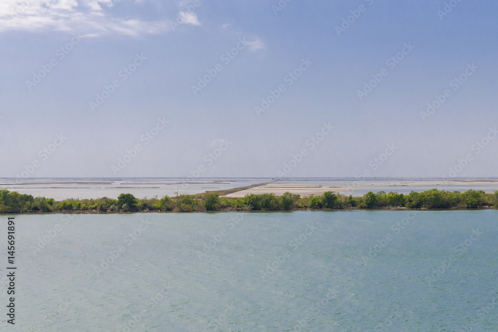 Panoramic view of the Camargue, from the Saint-Louis tower in Port-Saint-Louis