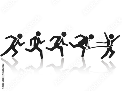 businessman running race