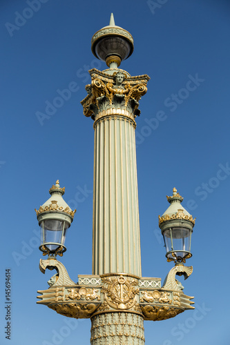 historical street lantern on the Place de la Concorde